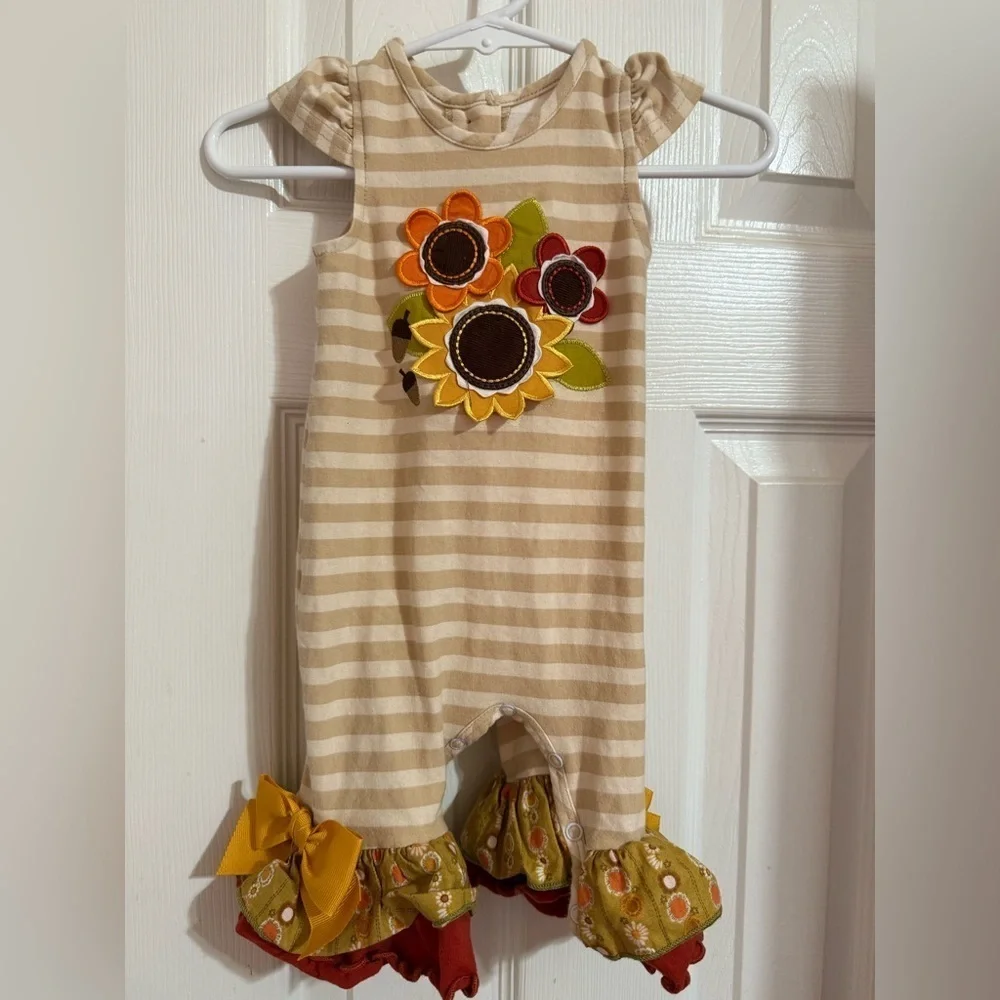 Ricrac & Ruffles Sunflower Romper